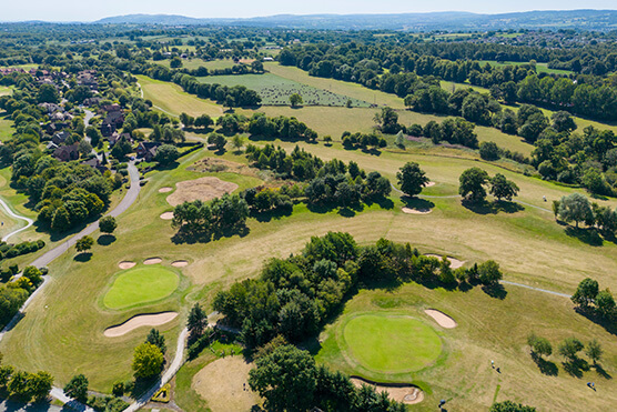 lesuire industry golf club drone photo