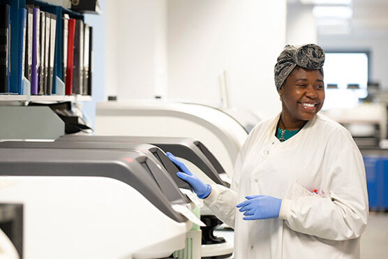 researcher in lab photo